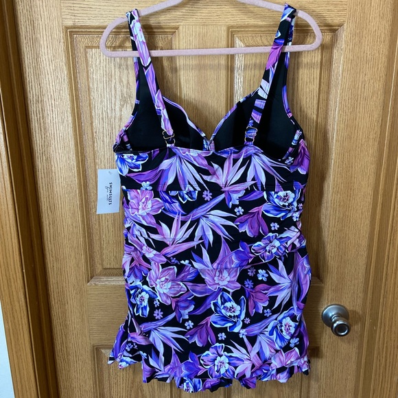 Nwt Twist Front Underwire Swimdress Swimsuits For All sheath - Picture 5 of 5